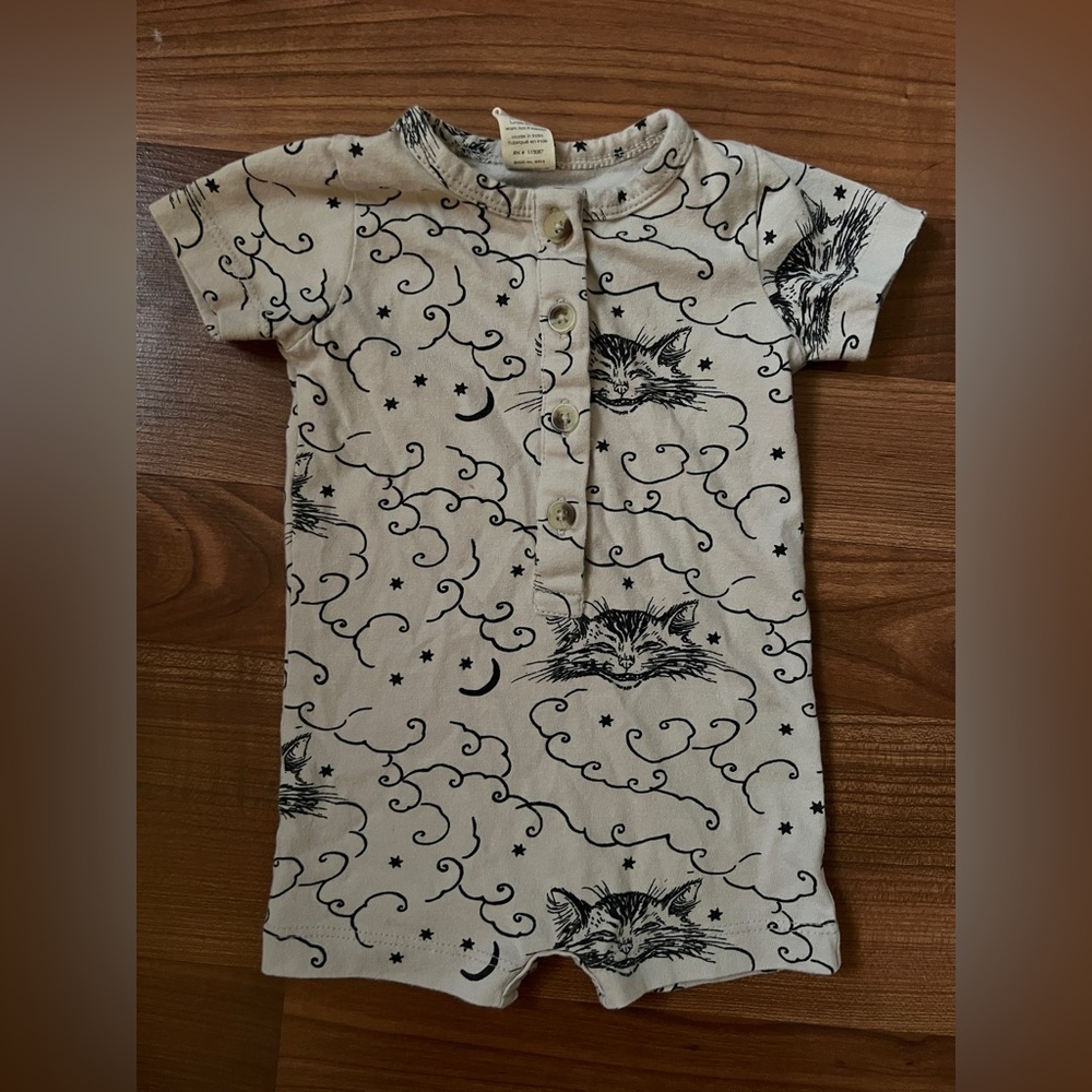 Kate Quinn short sleeve union shortie | cheshire cat | organic cotton jersey
